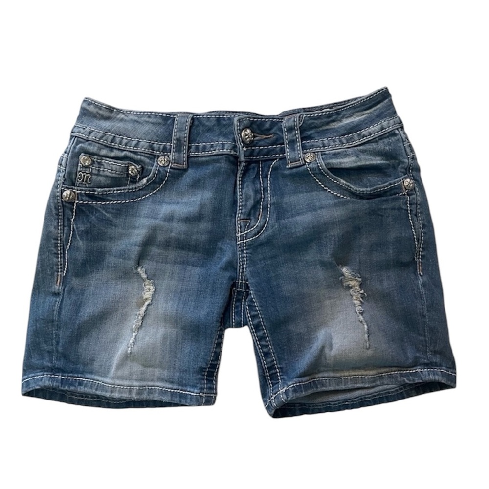 Miss Me Brand Shorts with Intricate Embellishments